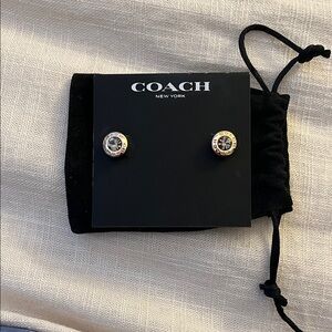 Coach Two-Tone Stud Earrings